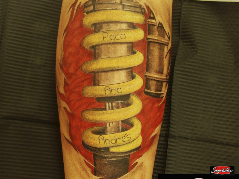 Amortiguador en el gemelo